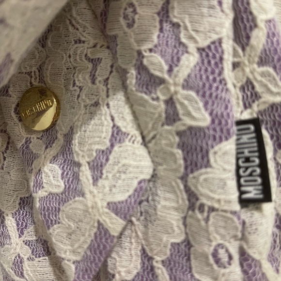 Kids Moschino Lace Zip Up - Picture 4 of 6